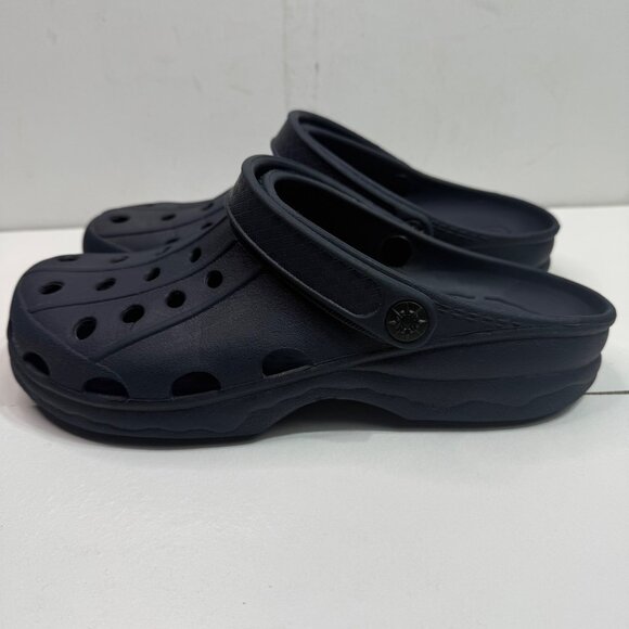 L.L.Bean Mens Size M 10 Navy Clogs with sport strap Made In China - Picture 1 of 8